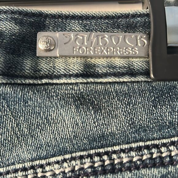 Express Y2K Vintage Rerock4Express Bootcut Jeans Blue Size 2R - Picture 4 of 7